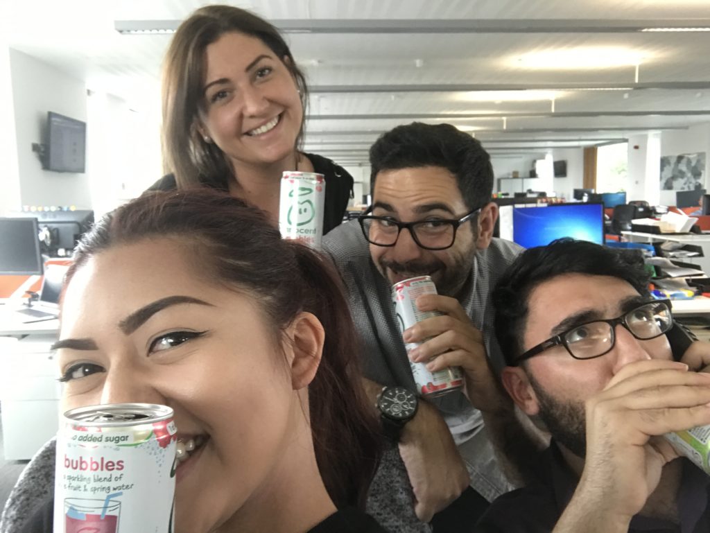 innocent bubbles sampling in an office